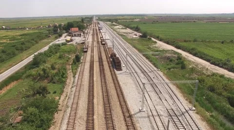 Bridge railway reconstruction Stock Footage 60357242