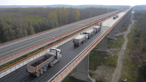 Bridge reconstruction aerial view Vidéo 46666810