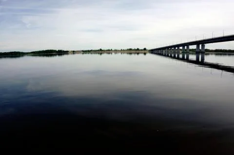 Bridge with reflection in water Stock Photos