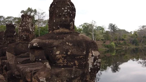 The bridge with the remains of stone figures, Stock Footage 105810857