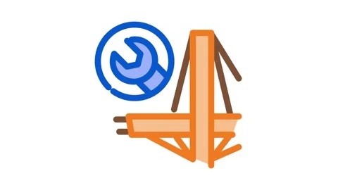 Bridge repair Icon Animation Stock Footage 145273706