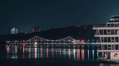Bridge, river, Dnieper Stock Photos