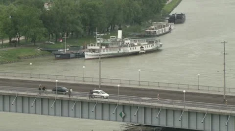 Bridge on the river Video stock 21662526