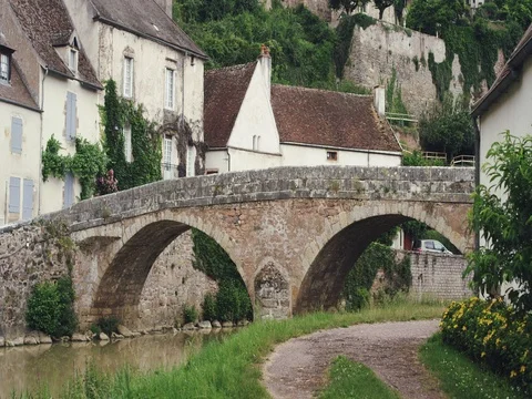 Bridge on a river Stock Footage 77263283