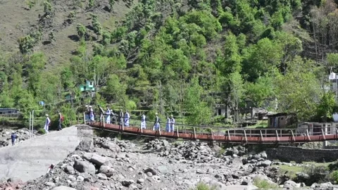 Bridge on a river Video stock 270208888