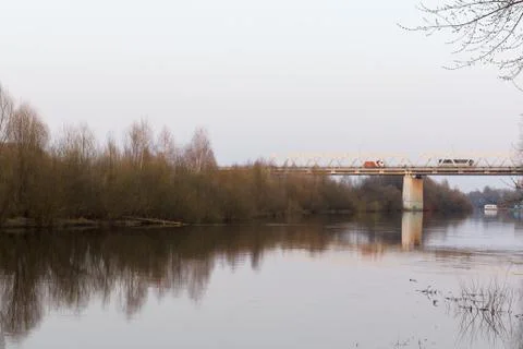 Bridge on river Foto stock