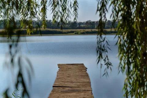Bridge on the river 库存照片