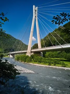 Bridge by the river Stock Photos