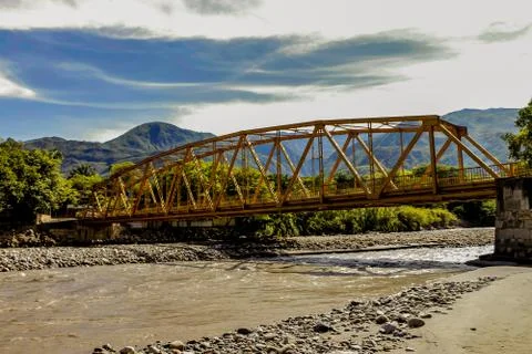 Bridge river side  Stock Photos