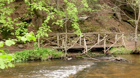 Bridge on the River Tanwia Stock Footage 112013532