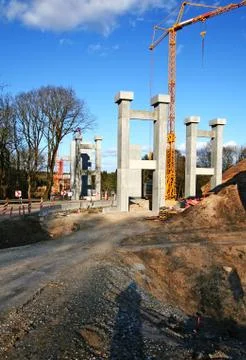 Bridge road construction Stock Photos