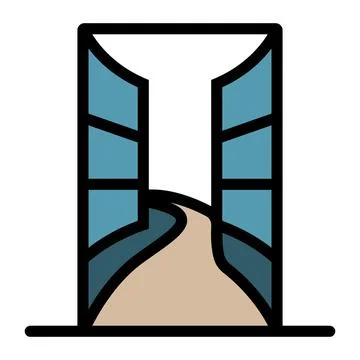 Bridge Road Infrastructure Logo Design Construction Vector Stock Illustration