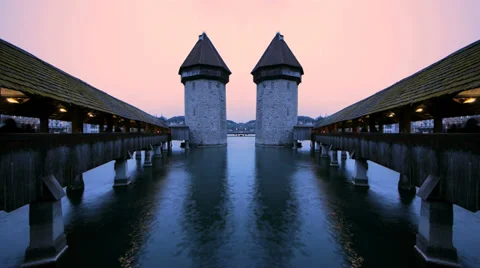 Bridge road. mirror reflection. romantic bridge. crossing water Stock-Footage 36213735