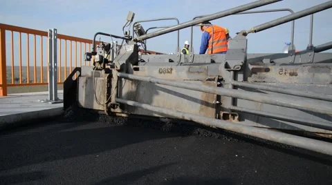 Bridge road reconstruction Vídeo Stock 47886339
