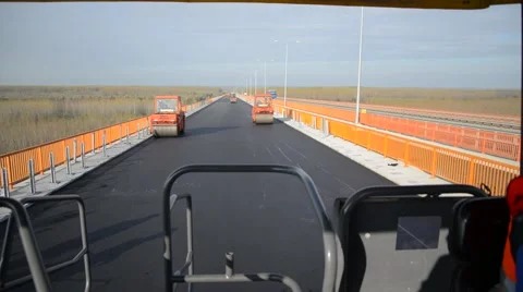 Bridge road reconstruction 库存影片 47887533
