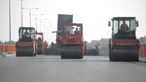 Bridge road reconstruction Vídeo Stock 47888416