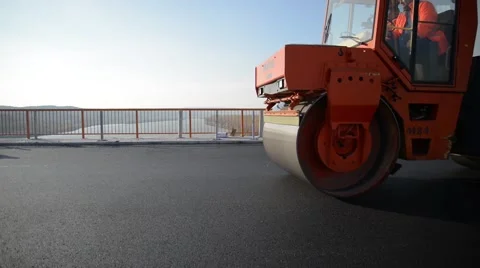 Bridge road reconstruction Stock Footage 47888937