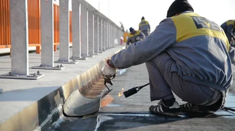 Bridge road reconstruction 스톡 동영상 47889704