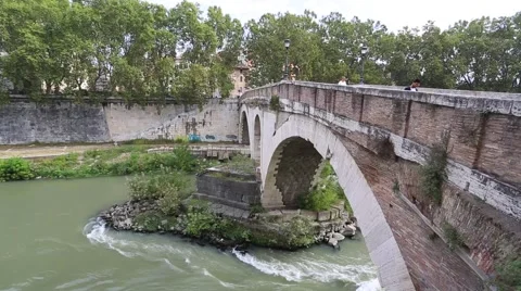 Bridge in Rome Stock Footage 46027986