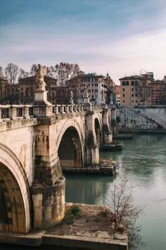 Bridge in Rome 스톡 사진