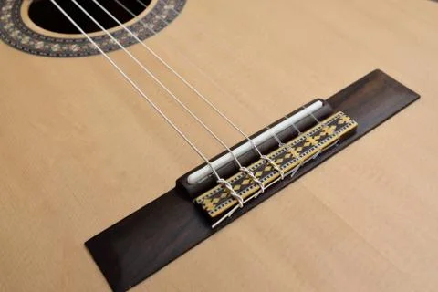 Bridge, saddle and string Stock Photos