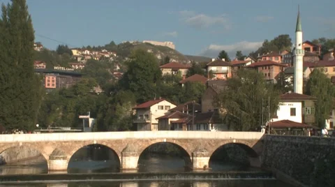 Bridge. Sarajevo 스톡 동영상 8660928