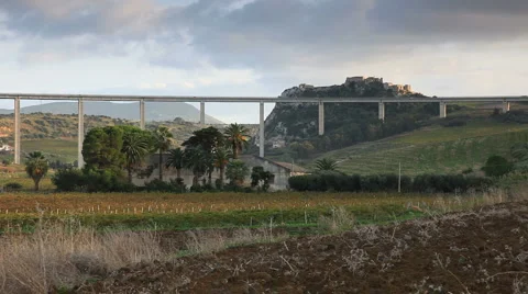 Bridge sicilia Stock Footage