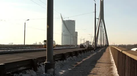 Bridge sidewalk DNxHD Stock Footage 10737229