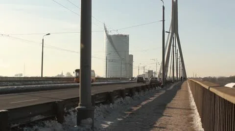 Bridge sidewalk ProRes Stock Footage 10720042