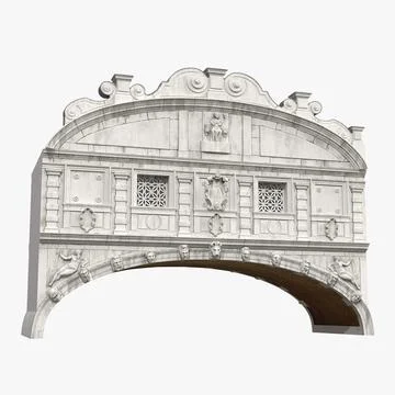 Bridge of Sighs in Venice 3D Model