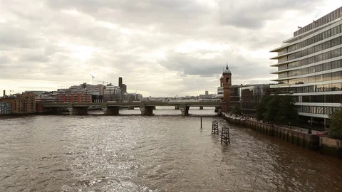 Bridge with sky cloudy, London Video stock 76385069