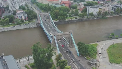 Bridge, Span over the bridge, Wroclaw, Poland Video stock 135239142