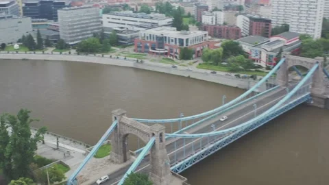 Bridge, Span over the bridge, Wroclaw, Poland Video stock 135239146