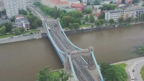 Bridge, Span over the bridge, Wroclaw, Poland Video stock 135239159