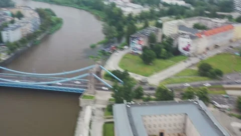 Bridge, Span over the bridge, Wroclaw, Poland Stock Footage 135239181