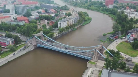 Bridge, Span over the bridge, Wroclaw, Poland Video stock 135239200