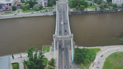 Bridge, Span over the bridge, Wroclaw, Poland Stock Footage 135239282