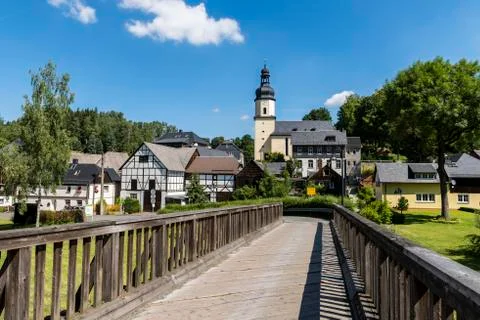 Bridge Sparnberg Saale Stock Photos