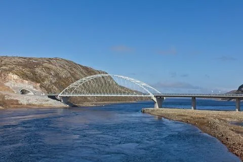 Bridge in spring. Stock Photos