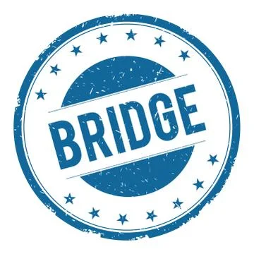 BRIDGE stamp sign Stock Illustration