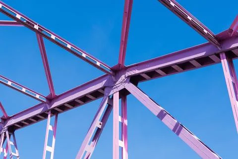 Bridge steel structure Stock Photos
