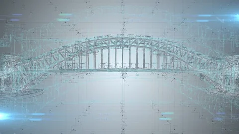 Bridge structural engineer architectural analysis and design engineering  Stock Footage 116705164