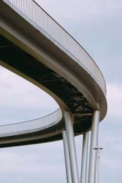The bridge structure architecture in the street Stock Photos