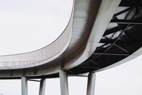 The bridge structure architecture in the street Stock Photos