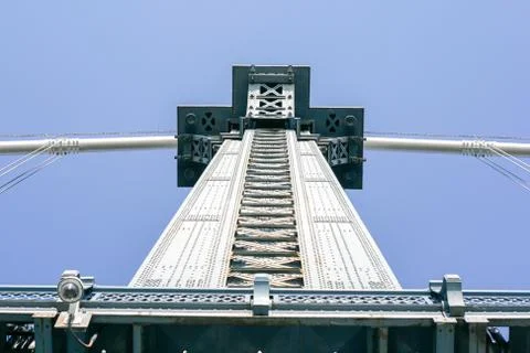 Bridge structure iron metal column Stock Photos