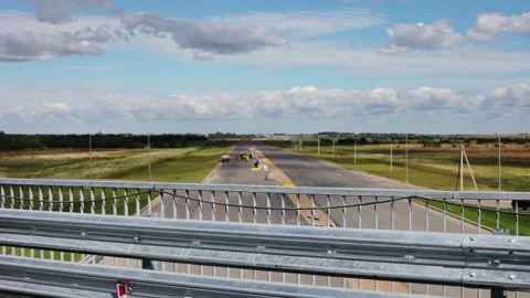 Bridge, summer, track, blue sky, Stock Footage 162776573