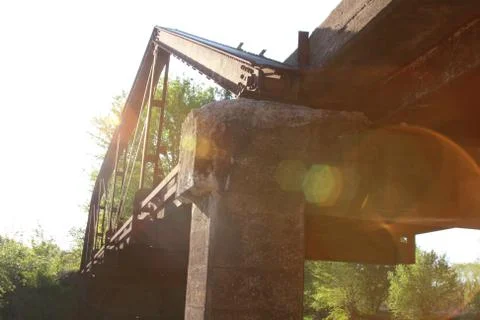 Bridge as the sun goes down 写真素材