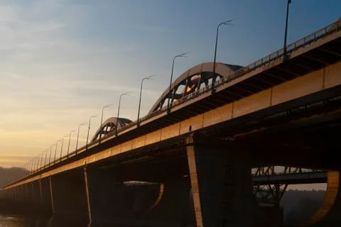 The bridge on the sunlight Stock Photos