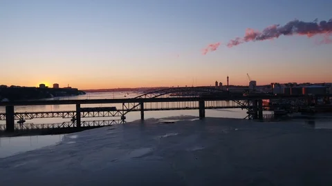 Bridge at sunrise 3 Stock-Footage 103576434