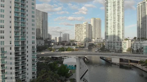 Bridge sunrise condos Stock Footage 129759499